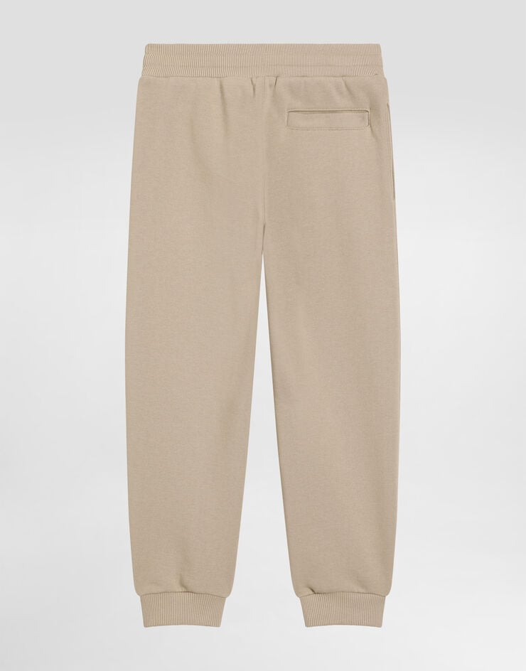 Dolce & Gabbana Fleece trousers with DG embroidery Beige L4JPIGG7PEQ