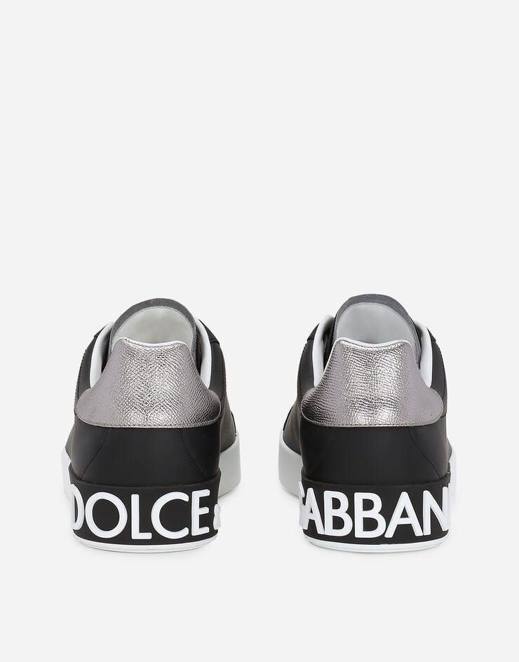Dolce & Gabbana Sneakers Portofino en cuir de veau nappa Noir CS2216AH527