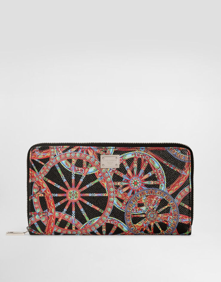 Dolce & Gabbana Cartera en piel de becerro con estampado Carretto Dolce & Gabbana Cartera en piel de becerro con estampado Carretto Multicolor BP1672A0744