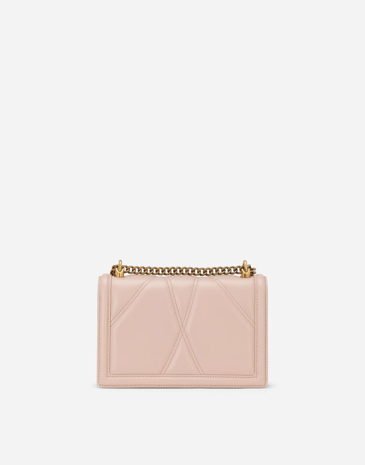 Dolce & Gabbana Medium Devotion bag in quilted nappa leather Pale Pink BB7158AW437