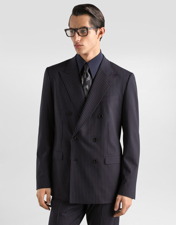 Dolce & Gabbana Martini light double-breasted pinstriped wool jacket Dolce & Gabbana Martini light double-breasted pinstriped wool jacket G2UN9TFRBDQ