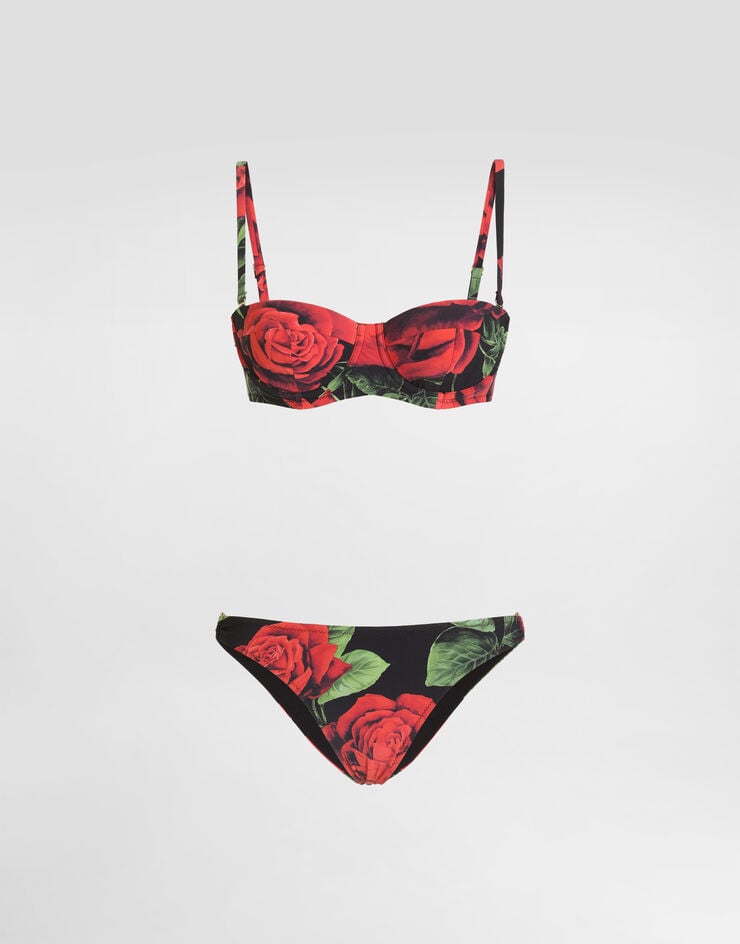 Dolce & Gabbana Rose-print balconette bikini Dolce & Gabbana Rose-print balconette bikini Multicolor O8C06JON0FR
