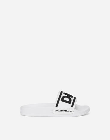 Dolce & Gabbana Rubber beachwear sliders White DD0320AQ858