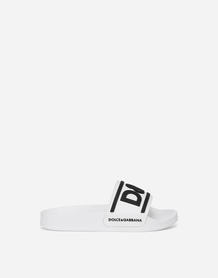 Dolce & Gabbana Rubber beachwear sliders White DD0320AQ858