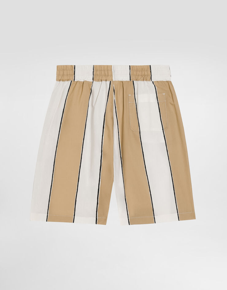 Dolce & Gabbana Poplin bermuda shorts with striped print Multicolor L43Q54HS5UH