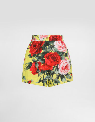 Dolce & Gabbana Shorts de popelina con estampado Bouquet Imprima FTBTPTHS5TF