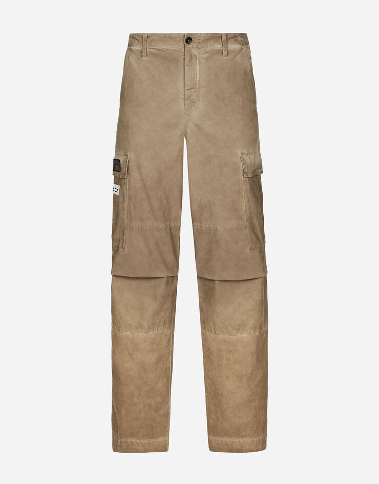 Beigeのメンズ Cotton cargo pants | Dolce&Gabbana®