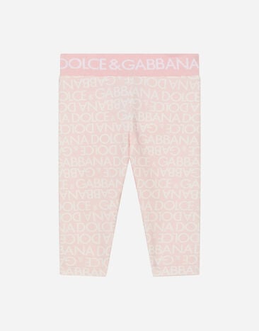 Dolce & Gabbana Легинсы из интерлока с принтом Logomania Отпечатки L23DI5HS5Q9