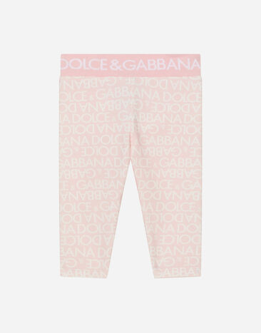 Dolce & Gabbana Interlock leggings with all-over logo print Print L23Q34FI5KS