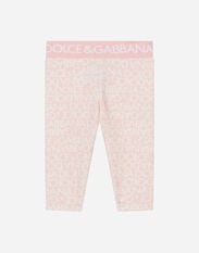 Dolce & Gabbana Interlock leggings with all-over logo print Red L1JQH5G7IXP