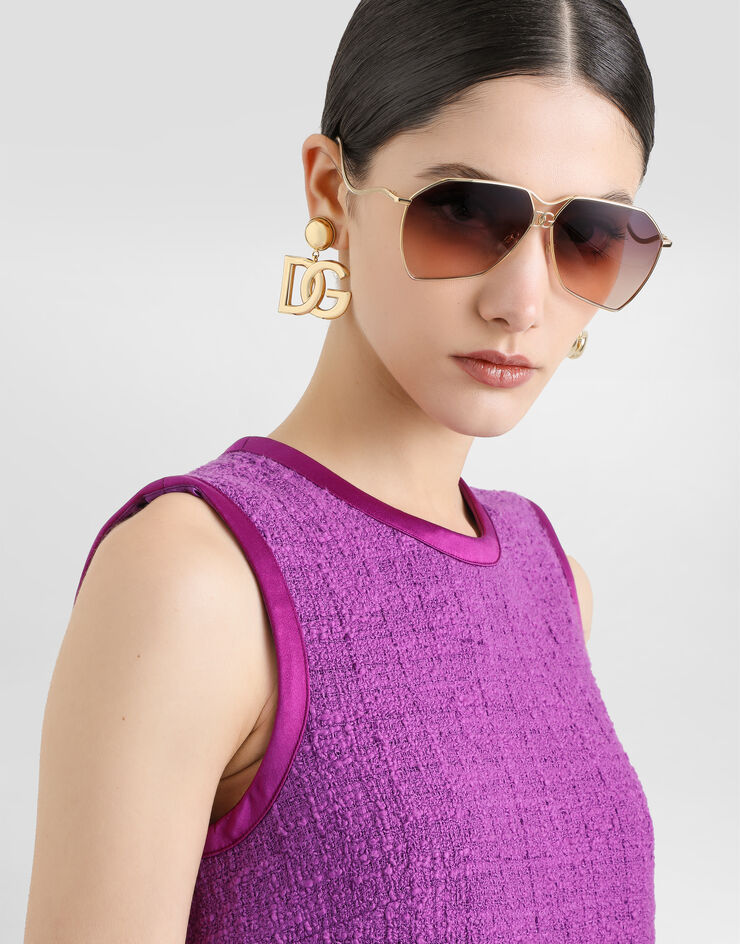 Dolce & Gabbana Rachel 粗花呢连衣裙 紫 F6TLKTFMTAC