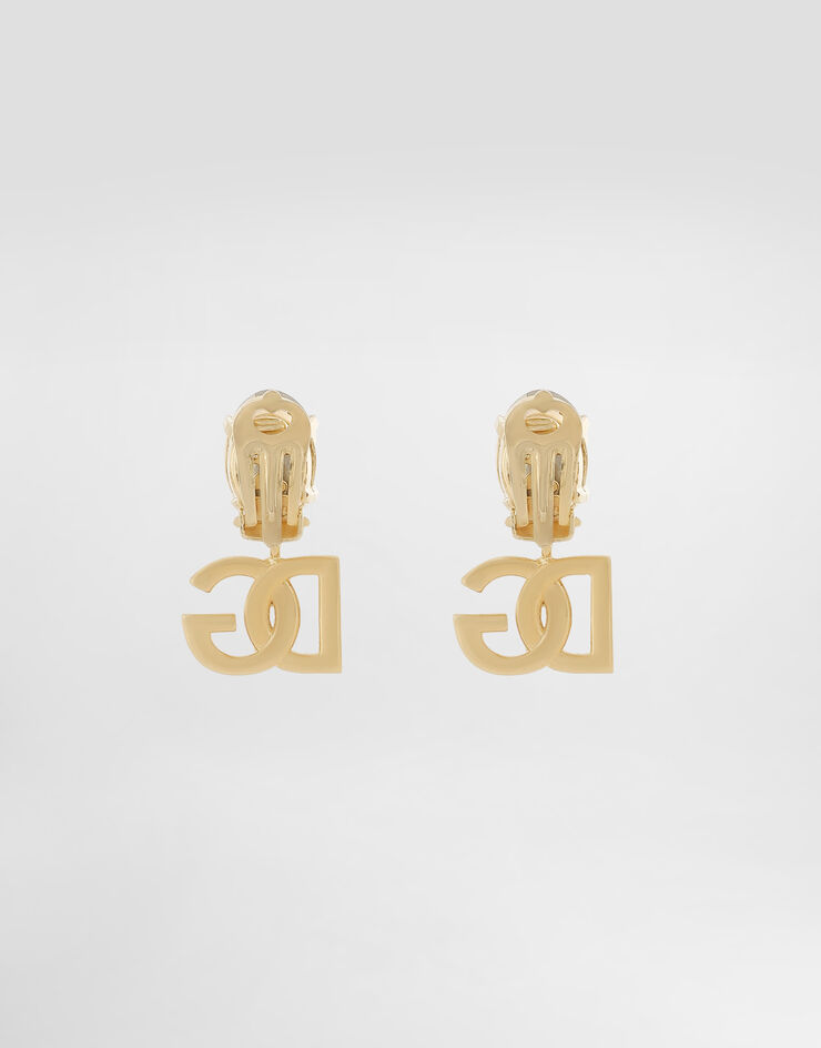 Dolce & Gabbana Ohrringe mit Strasssteinen und DG-Logo Gold WEO8S1W1111