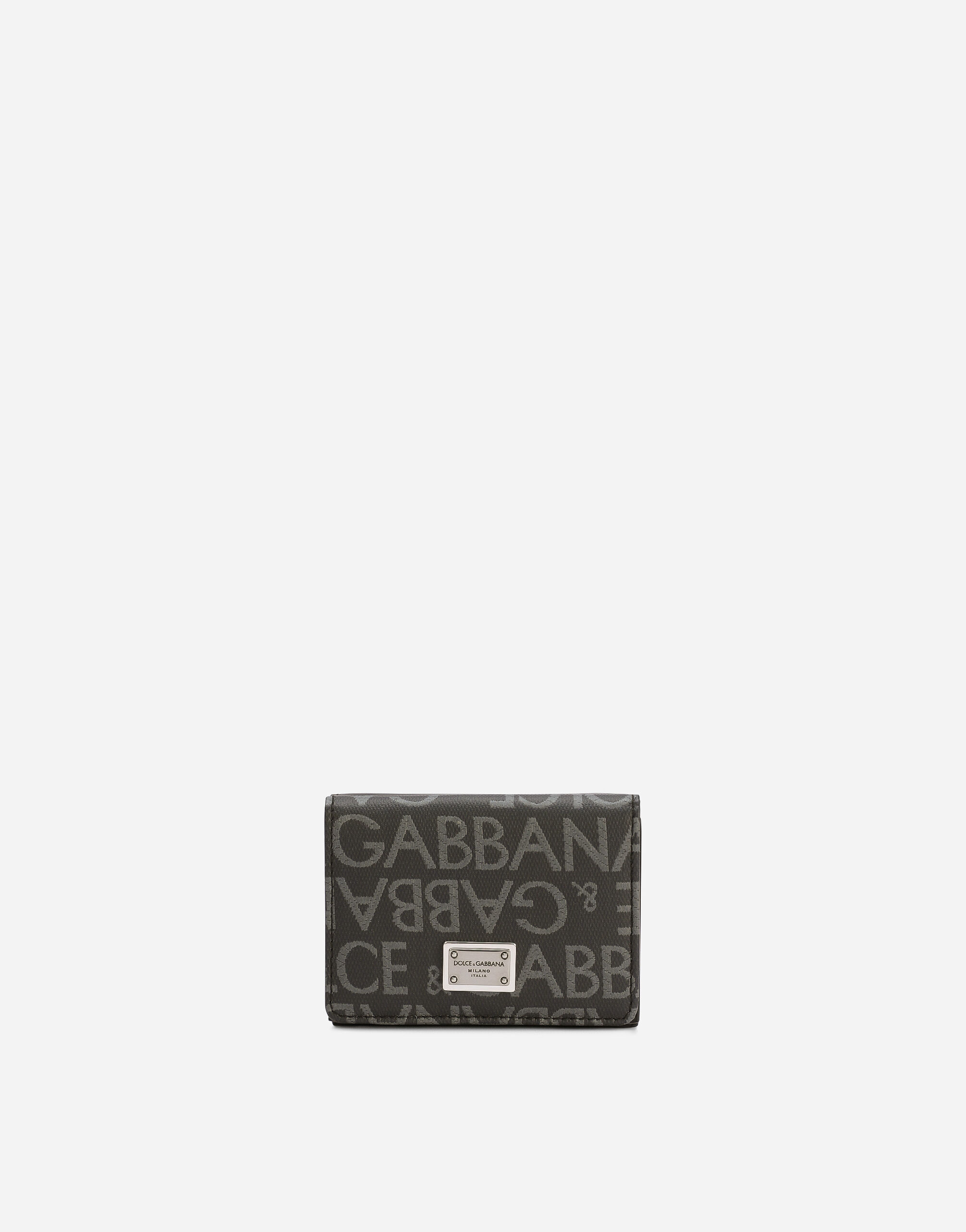 Dolce&Gabbana Бумажник тройного сложения из жаккарда с пропиткой черный BM2123AQ437