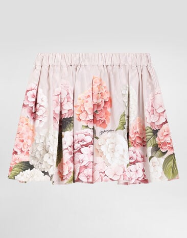 Dolce & Gabbana Hydrangea-print canvas skirt Multicolor L55I63FI5NR