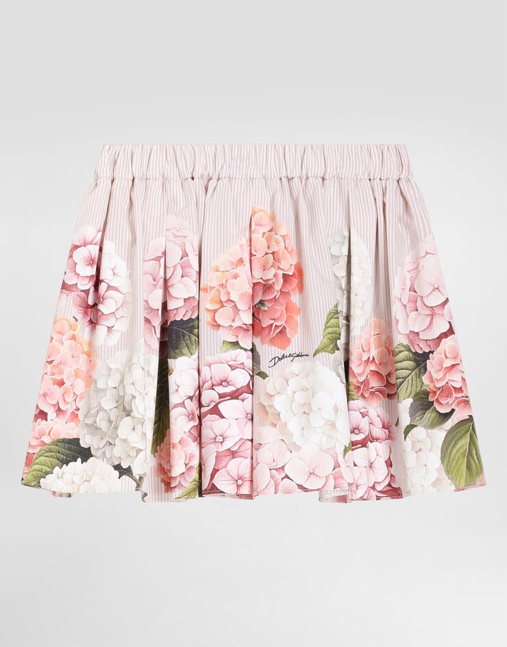 Dolce & Gabbana Hydrangea-print canvas skirt Multicolor L55I63FI5NR