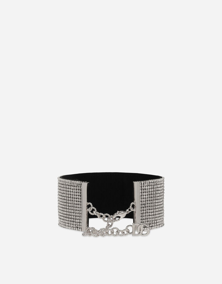Dolce & Gabbana Ожерелье-чокер из кристальной сетчатой ткани кристалл WNO4X2W1111