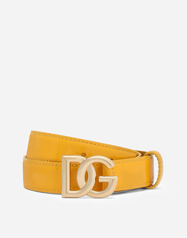 Dolce & Gabbana Ceinture à logo DG Jaune BB6003A1001