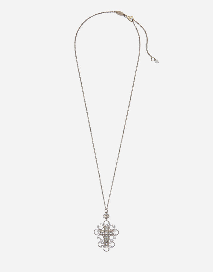 Dolce & Gabbana Pendentif baroque en or blanc avec diamants Or Blanc WAKB4GWDIWH