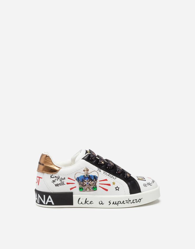 Dolce & Gabbana Sneaker Portofino mit kronen-print WEIß DA0678AU120