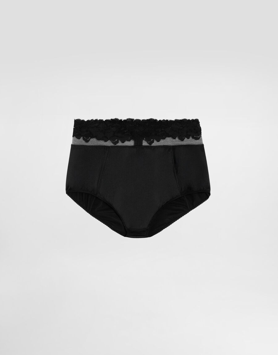 Satin and lace briefs