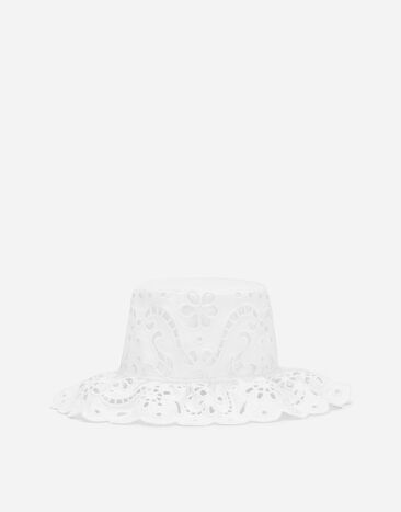 Dolce & Gabbana Cotton broderie anglaise hat White FH655ZGDCK9