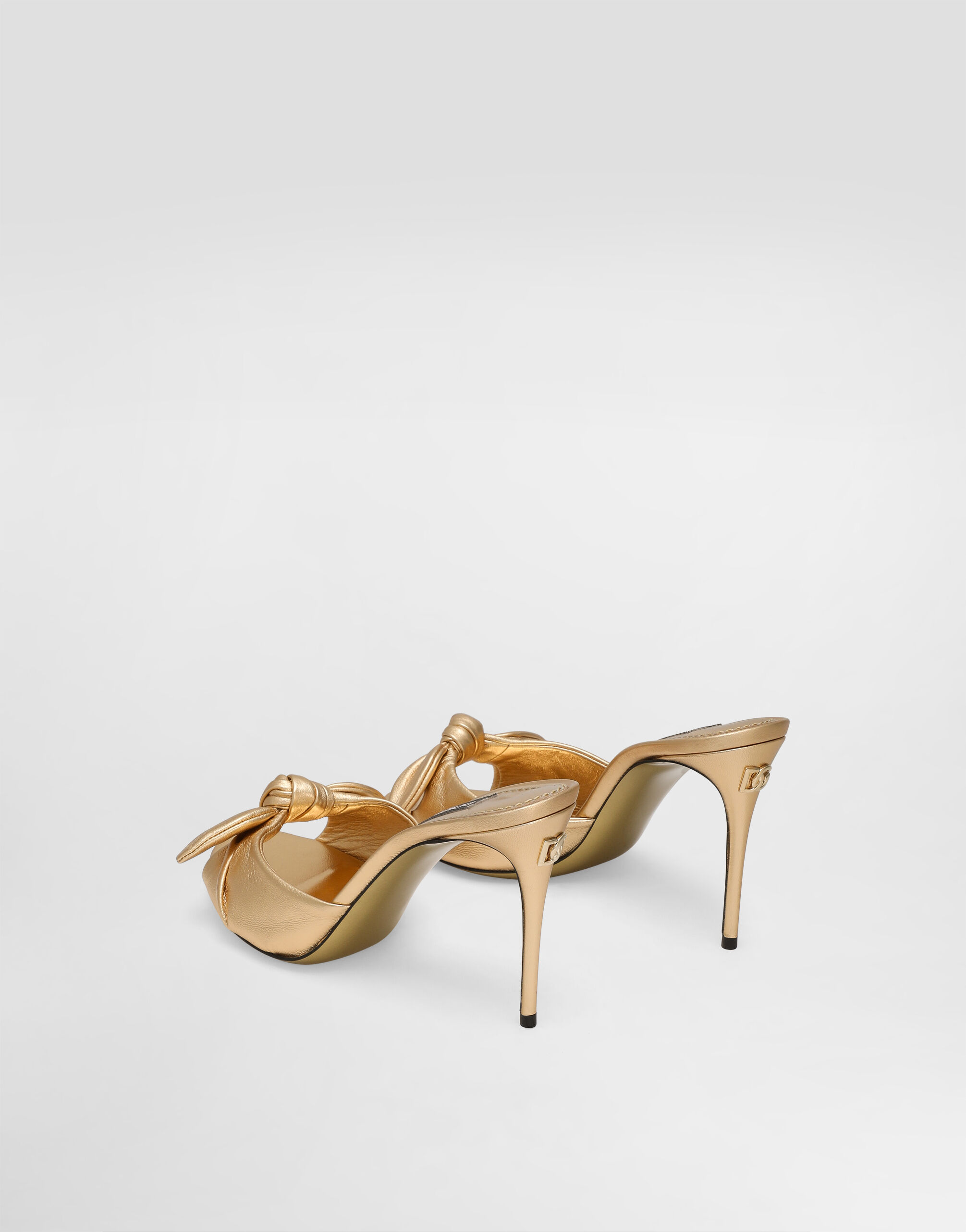 Mordoré nappa leather sandals in Gold for Women | Dolce&Gabbana® US