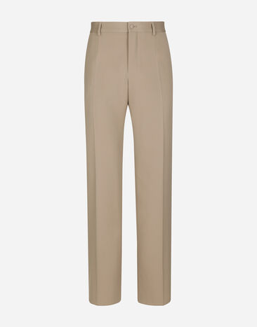 Dolce & Gabbana Pantalone gamba dritta in lana stretch Bianco CS2255AR836