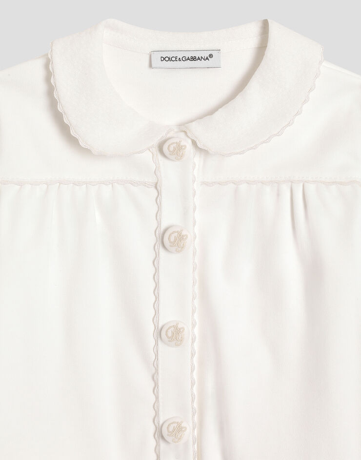 Dolce & Gabbana 3-piece gift set in interlock and linen with embroidery Multicolor L2JO5AG7PTG