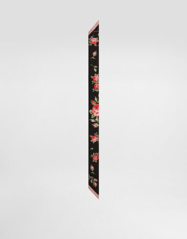 Dolce & Gabbana Rose bouquet-print silk twill bandeau 6x100 Multicolor FS215AGDDPM
