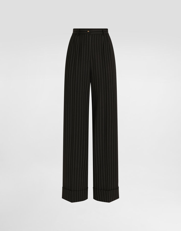 Dolce & Gabbana Pinstripe bi-stretch wool trousers Multicolor FTBM0TFRBC0