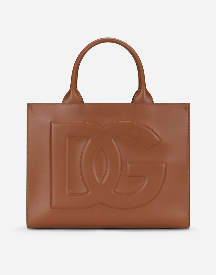 Dolce & Gabbana Small calfskin DG Daily shopper Brown BB7023AQ269