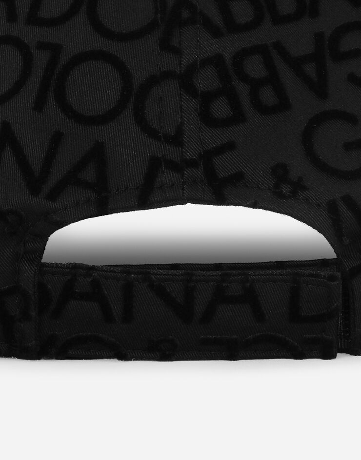 Dolce&Gabbana Cotton baseball cap with logo print Negro LB4H80G7K2Y