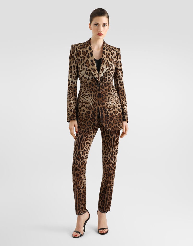 Dolce & Gabbana Turlington leo-print wool single-breasted jacket Dolce & Gabbana Turlington leo-print wool single-breasted jacket Print F29QGTFSBAV