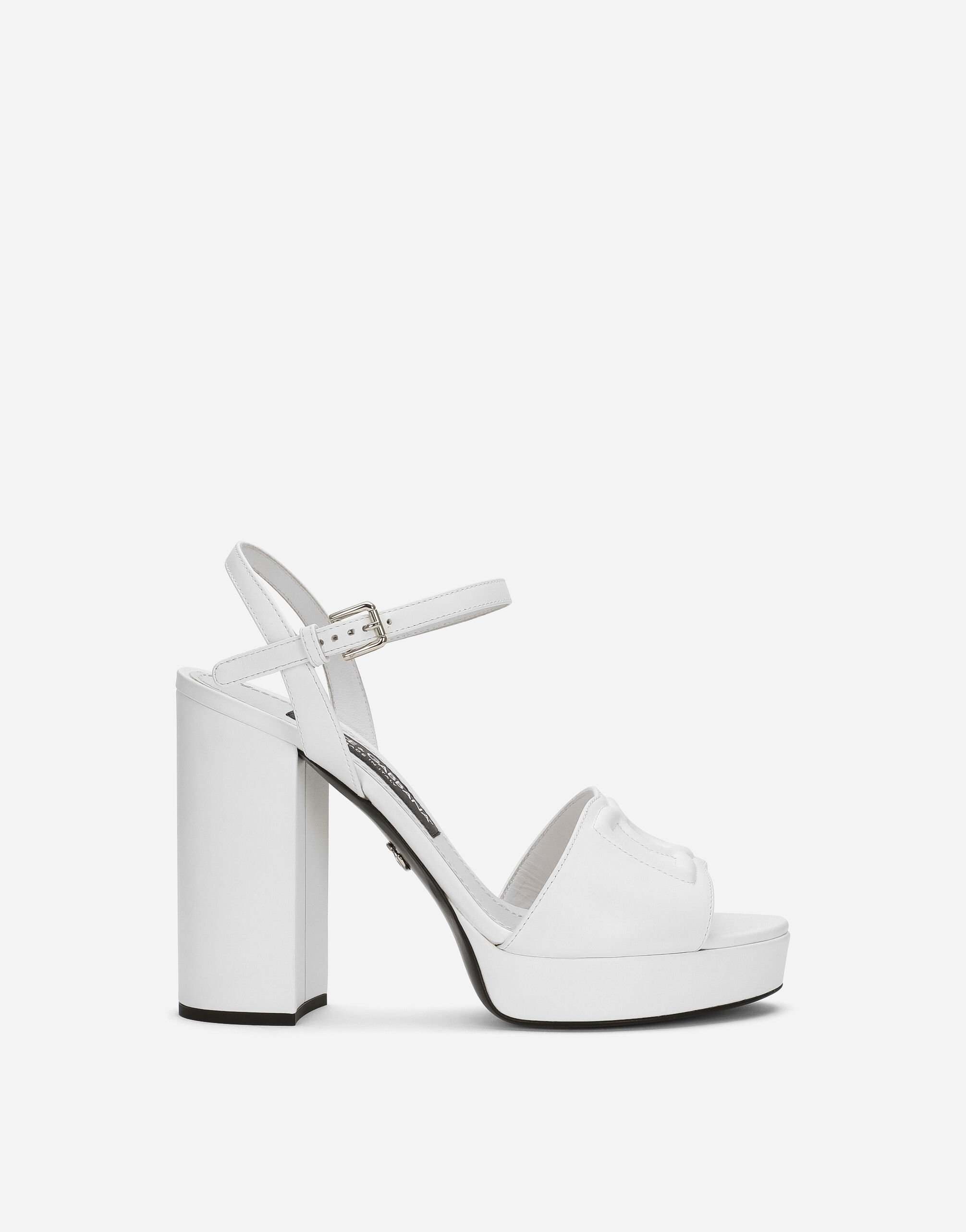 Dolce & Gabbana Calfskin platform sandals Black CG0747A1471