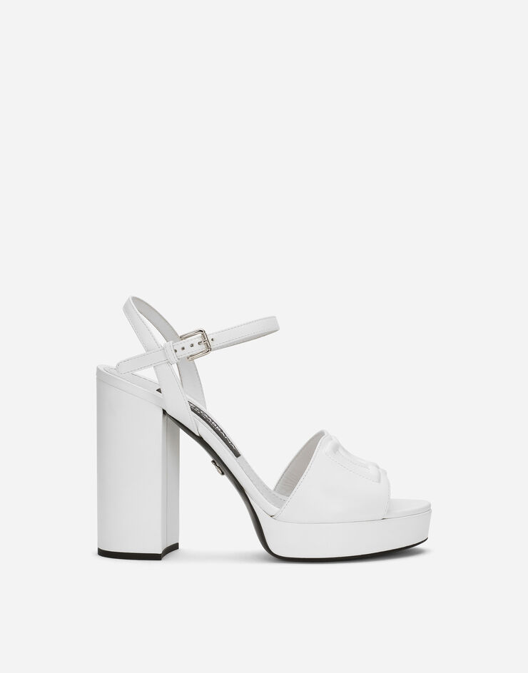 Dolce & Gabbana Calfskin platform sandals White CR1586AW576