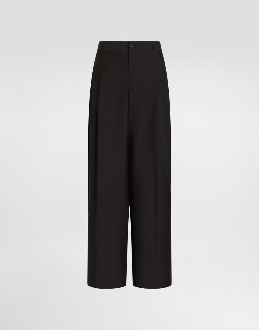Wool faille trousers