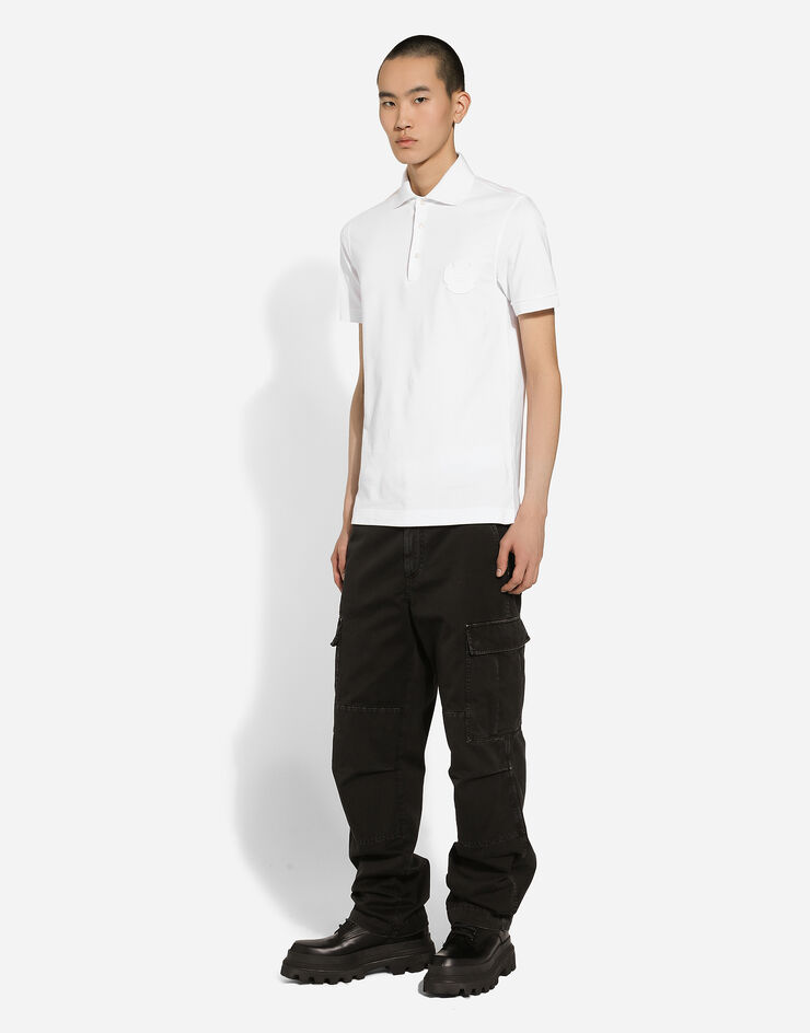 Dolce & Gabbana DG 徽标刺绣棉质 Polo 衫 白 G8PL4ZG7NYY