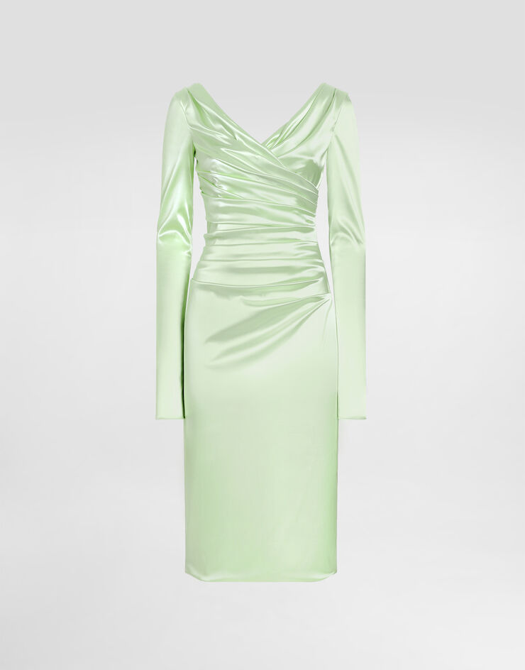 Dolce & Gabbana Abito in raso stretch Multicolore F60DHTFURAD