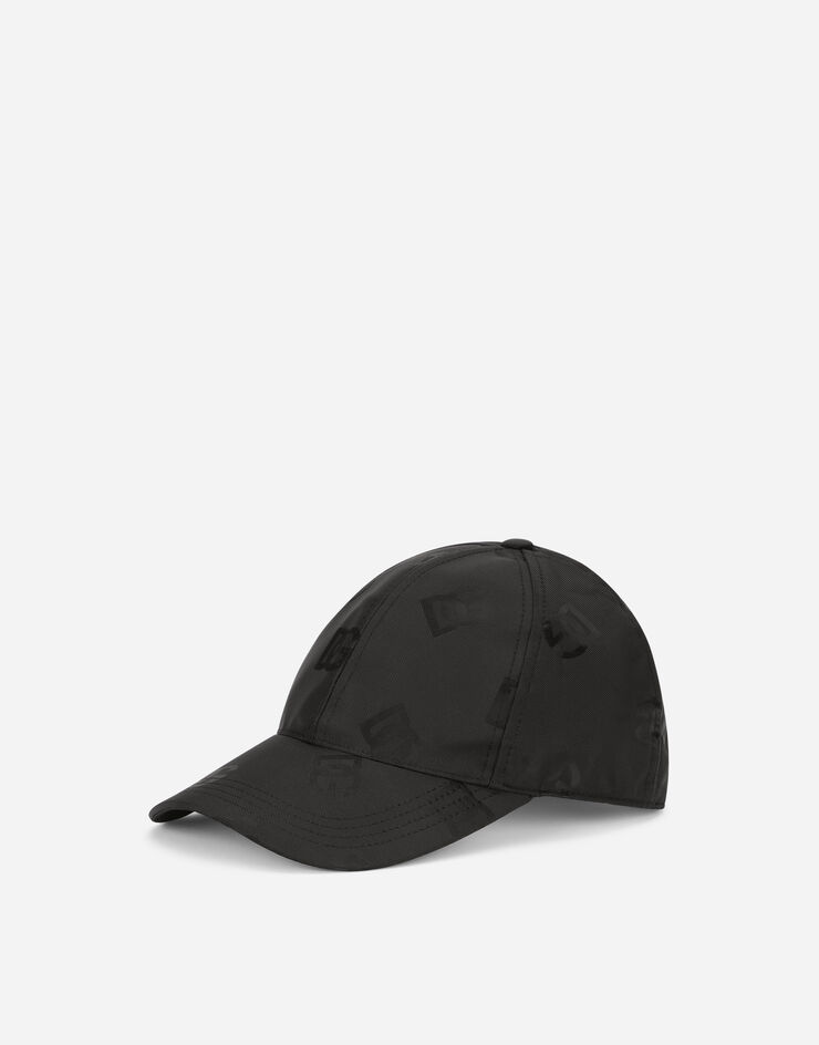Dolce & Gabbana Cappello da baseball jacquard logo DG allover Nero GH590AFJSB6
