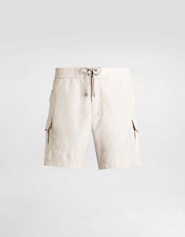 Dolce & Gabbana Mid-length swim trunks with tag Multicolor M4A09JFSGAQ