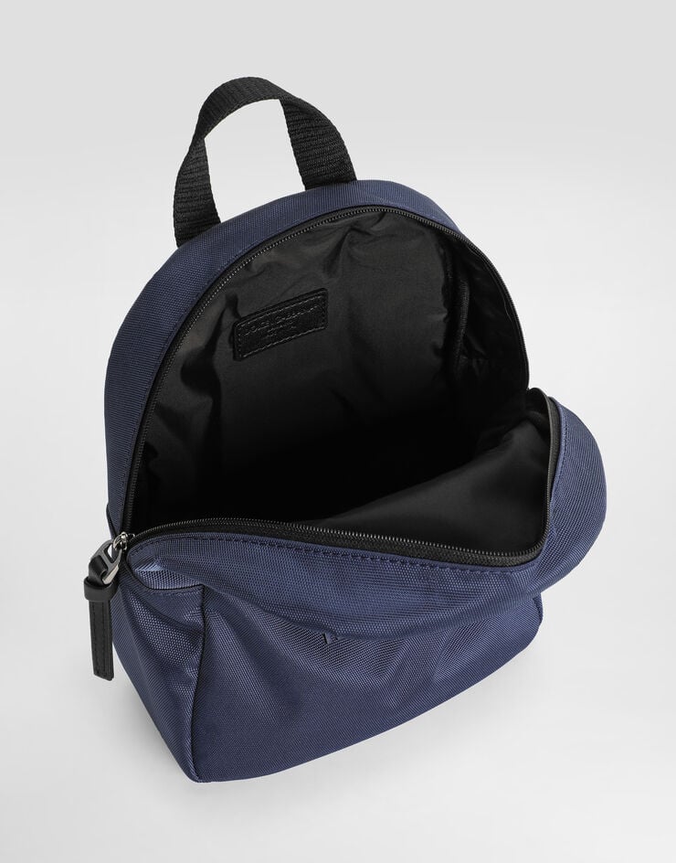 Dolce & Gabbana Nylon backpack with DG rubber patch Azure EM0141AU927