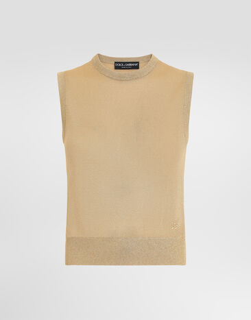 Dolce & Gabbana Metallic viscose top Multicolor FXT94ZJGMI3