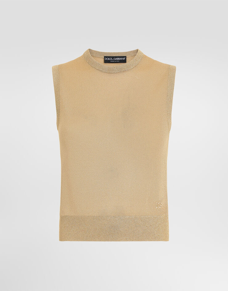 Dolce & Gabbana Metallic viscose top Multicolor FXT94ZJGMI3