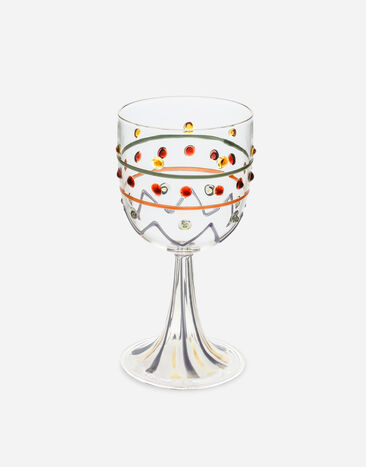 Dolce & Gabbana Bicchiere Vino Rosso Multicolore TCB002TCALV