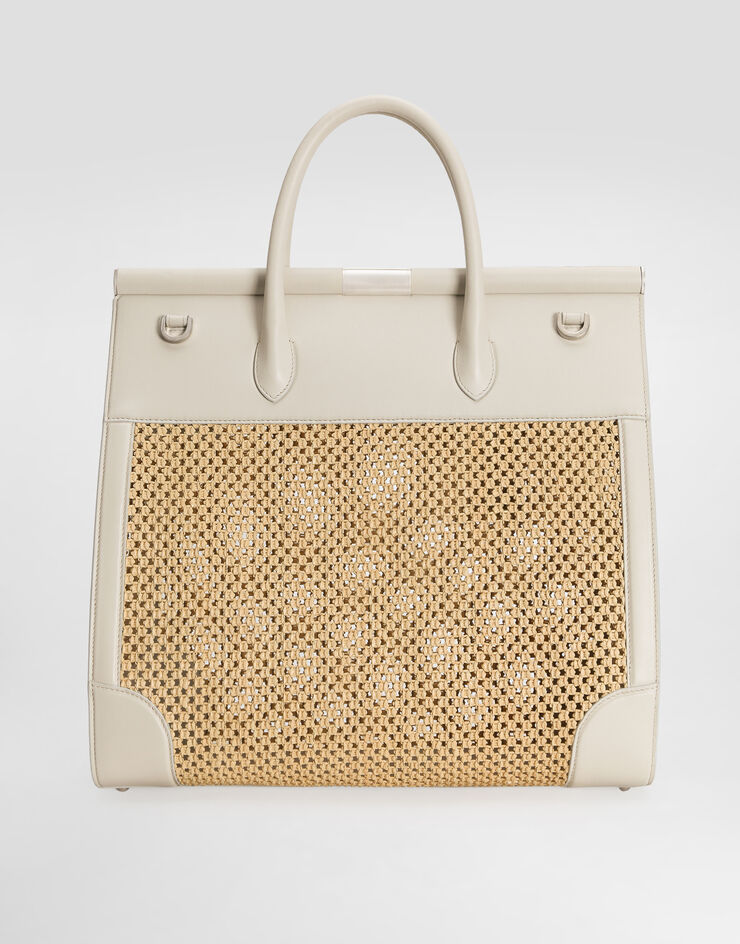 Dolce & Gabbana 拉菲草手袋 Cream BM2480A9O83