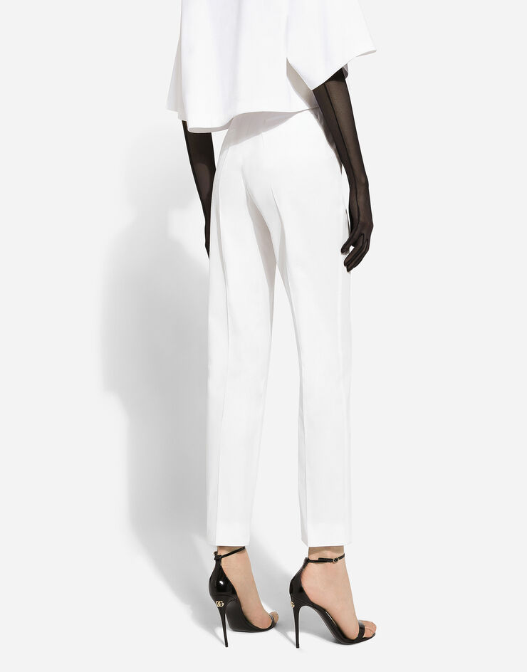 Dolce & Gabbana Pantalones sastre de gabardina Blanco FTAM2TFUFJR