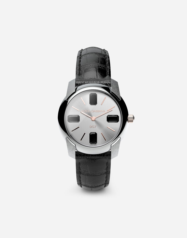Dolce & Gabbana Uhr mit armband aus alligatorleder SCHWARZ WWRE2SXSDNA
