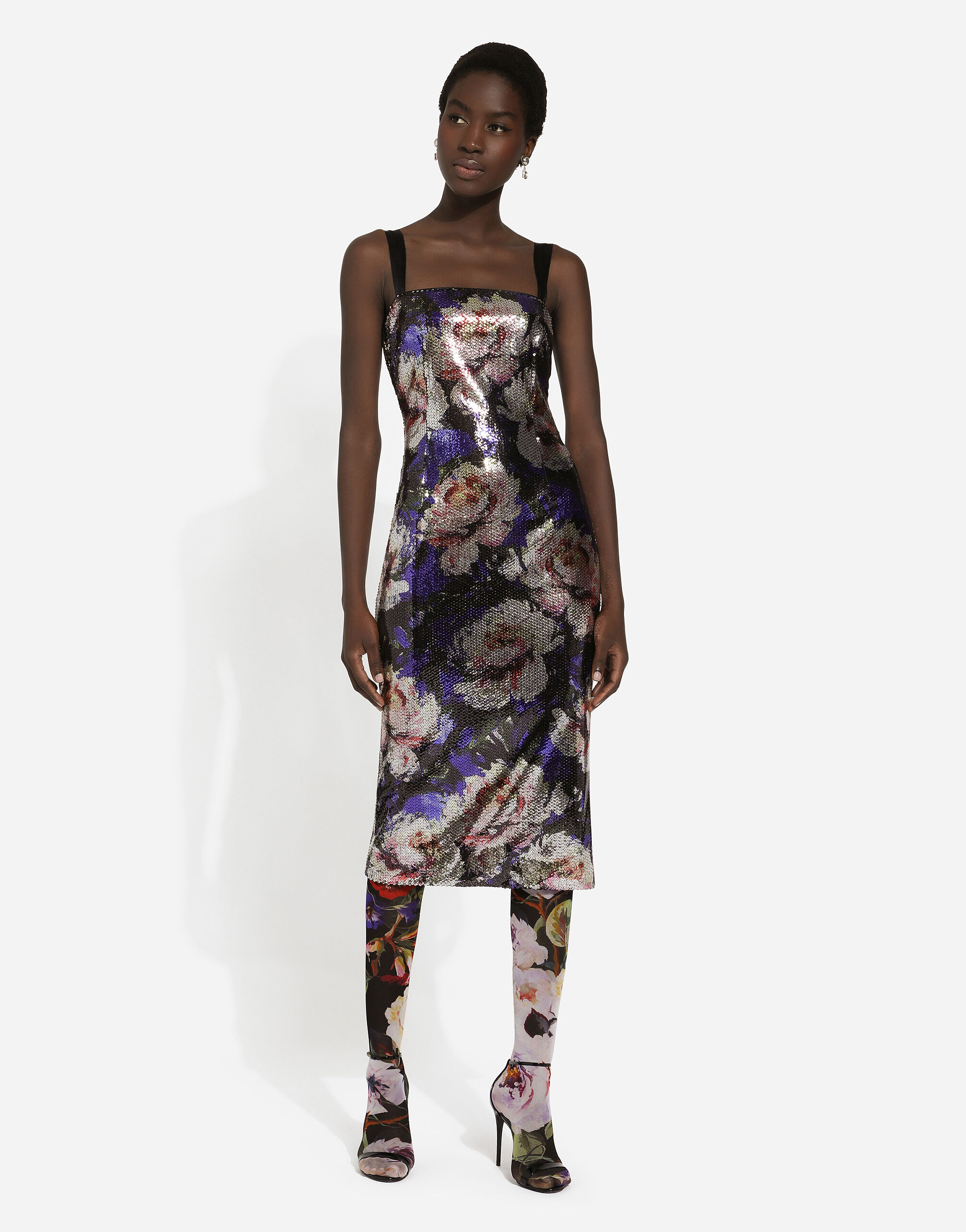 Dolce and gabbana peony print dress 2025
