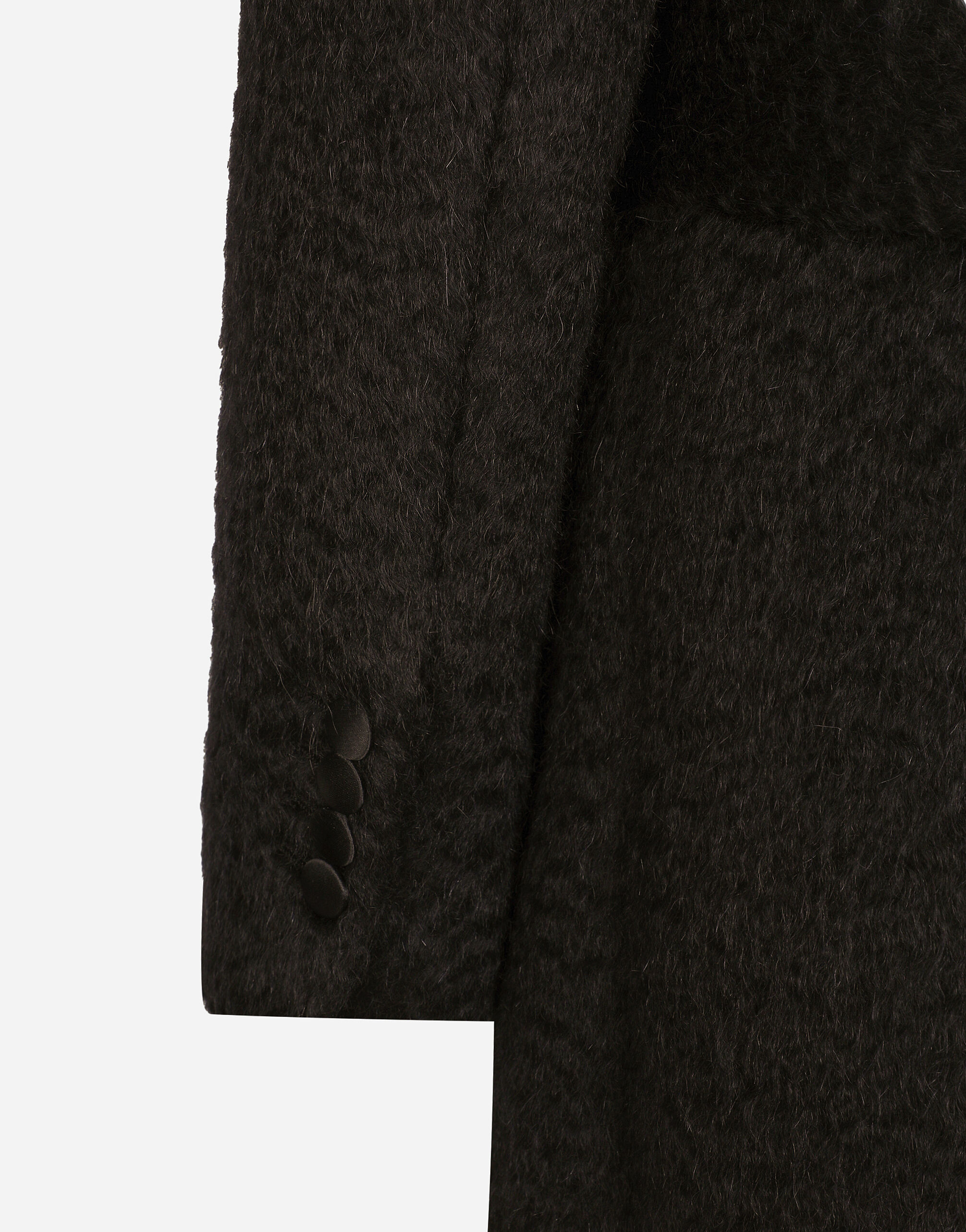 Belted oversize wool coat in Black for Men | Dolce&Gabbana® US