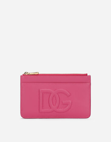 Dolce & Gabbana Medium calfskin DG Logo card holder Lilac BI1261AG081